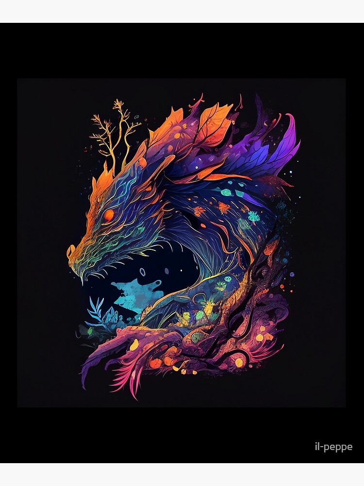 Chromatic Dragon Poster Print