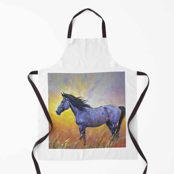Item preview, Painting of a blue horse designed and sold by bogfl.
