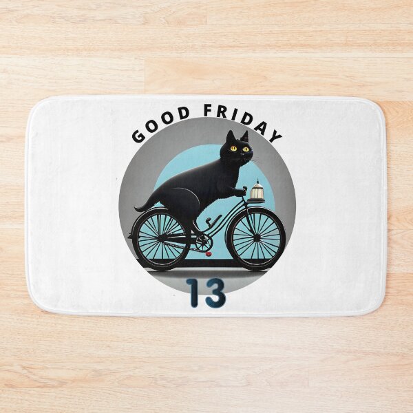 Item preview, Black Cat on a Bicycle: Good Friday 13 designed and sold by Igorlegrand.
