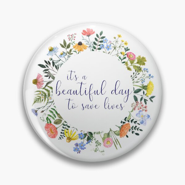 Item preview, Its a beautiful day to save lives wildflower floral outline designed and sold by annmariestowe.