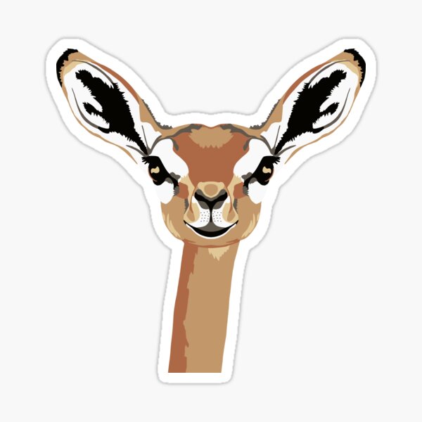 Item preview, Gerenuk Face - orange b/g designed and sold by GeoCreate.