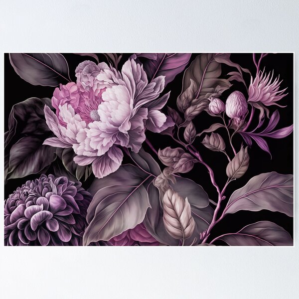 Item preview, Pink Baroque Large Flowers designed and sold by artsandsoul.