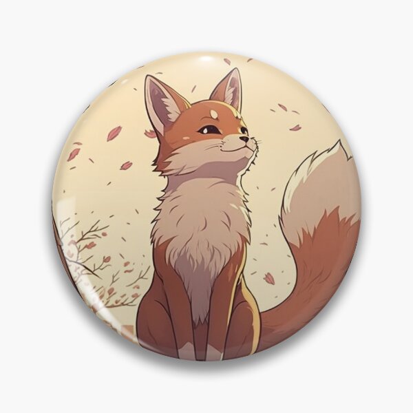 Item preview, Fox under a Sakura tree, anime style designed and sold by EmeraldeaArt.
