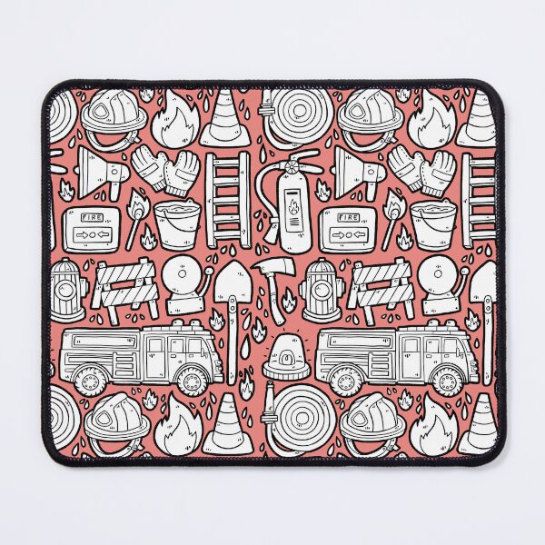 Item preview, Fire Department Doodles Fire Truck Firefighter designed and sold by voidea.