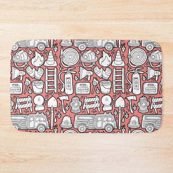 Item preview, Fire Department Doodles Fire Truck Firefighter designed and sold by voidea.