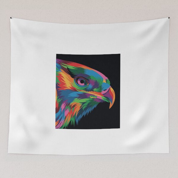 Aperçu de l'œuvre Acvila Oiseau Multicolore créée et vendue par Print-Online.
