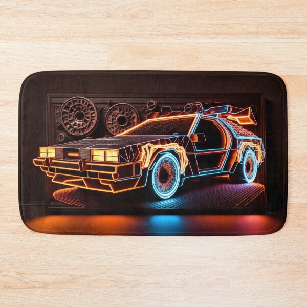 Item preview, Delorean abstract neon lights digital art designed and sold by fr4nk87.