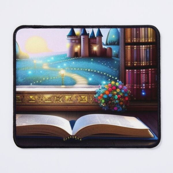 Item preview, Library with a castle view designed and sold by IviBlack.