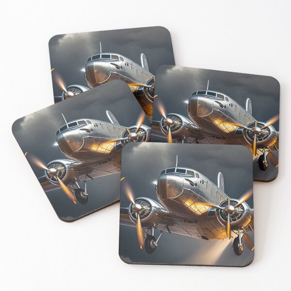 Item preview, Vintage Propeller Airplane Flying Through a Storm, AI Generated designed and sold by AirbornePrints.