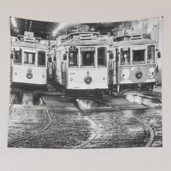 Item preview, Trams in Europe in Black and White designed and sold by ReachForArt.
