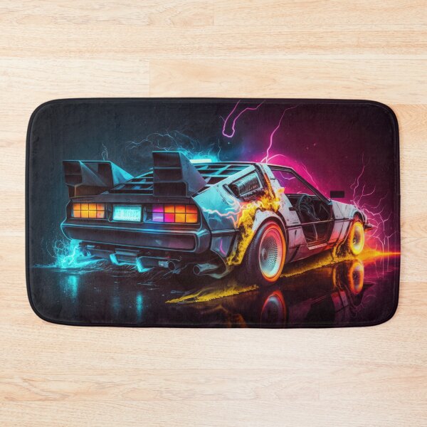 Item preview, Delorean abstract neon lights digital art designed and sold by fr4nk87.