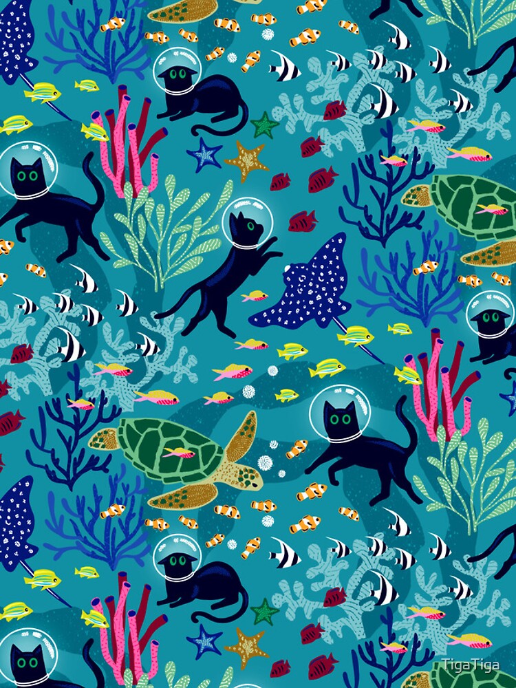 Feline Seabed Exploration iPhone Case