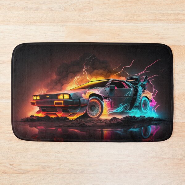 Item preview, Delorean abstract neon lights digital art designed and sold by fr4nk87.