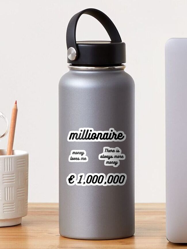 MONEY vision board stickers: € millionaire Sticker for Sale by  AngelikaFree