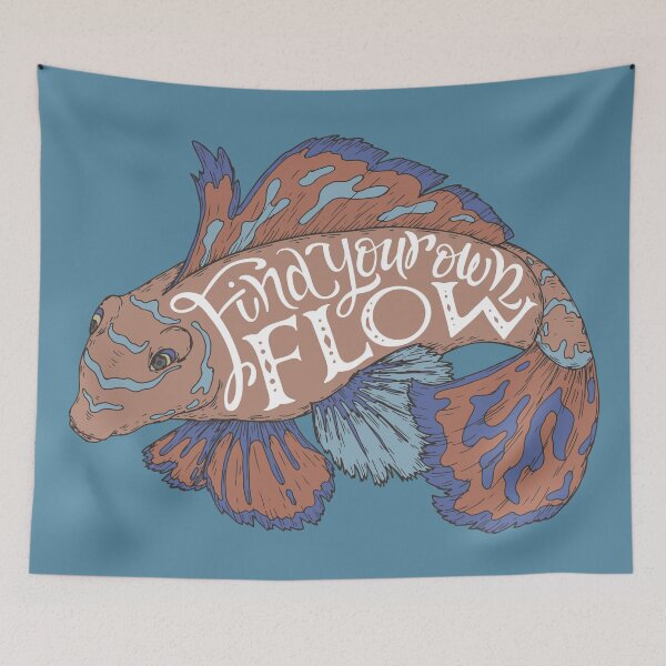 Item preview, "Find your flow" color typography poster designed and sold by Maryna Sokolyan.
