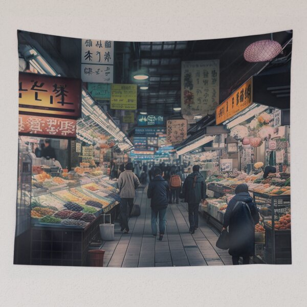 Item preview, Tokyo Bustling Markets: A Visual Feast designed and sold by trendarmy.