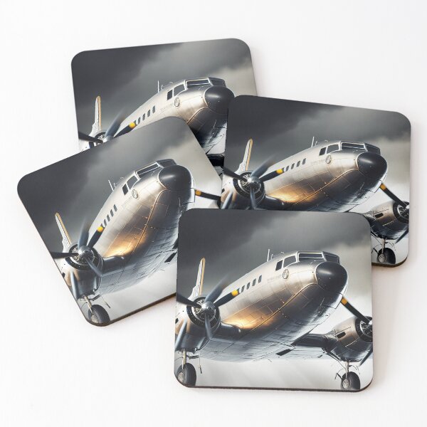 Item preview, Vintage Propeller Airplane Landing in a Storm, AI Generated designed and sold by AirbornePrints.