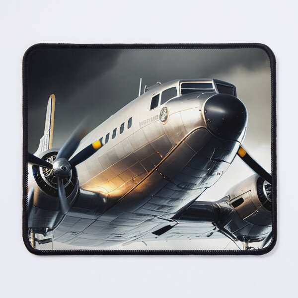 Item preview, Vintage Propeller Airplane Landing in a Storm, AI Generated designed and sold by AirbornePrints.