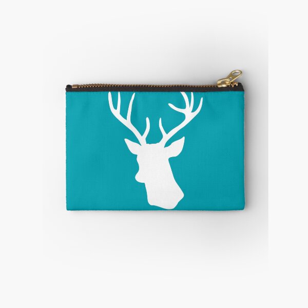 Item preview, Turquoise Stag Deer Head Silhouette - Teal Reindeer designed and sold by inspirationzgal.