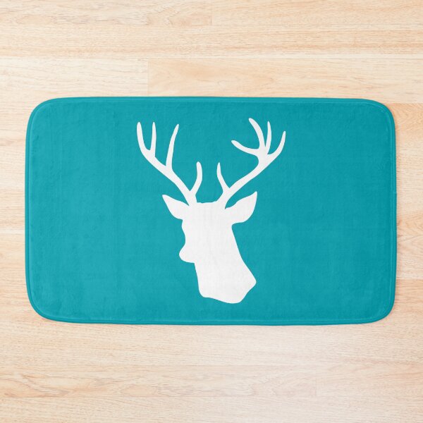 Item preview, Turquoise Stag Deer Head Silhouette - Teal Reindeer designed and sold by inspirationzgal.