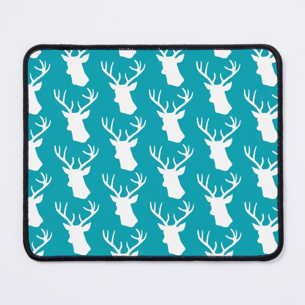 Item preview, Turquoise Stag Deer Head Silhouette - Teal Reindeer designed and sold by inspirationzgal.