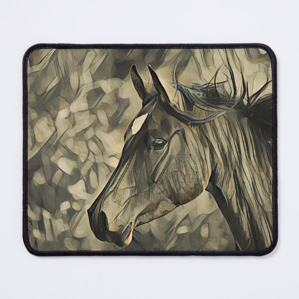 Item preview, Portrait of a thoroughbred horse – monochrome mood designed and sold by NickoPrints.
