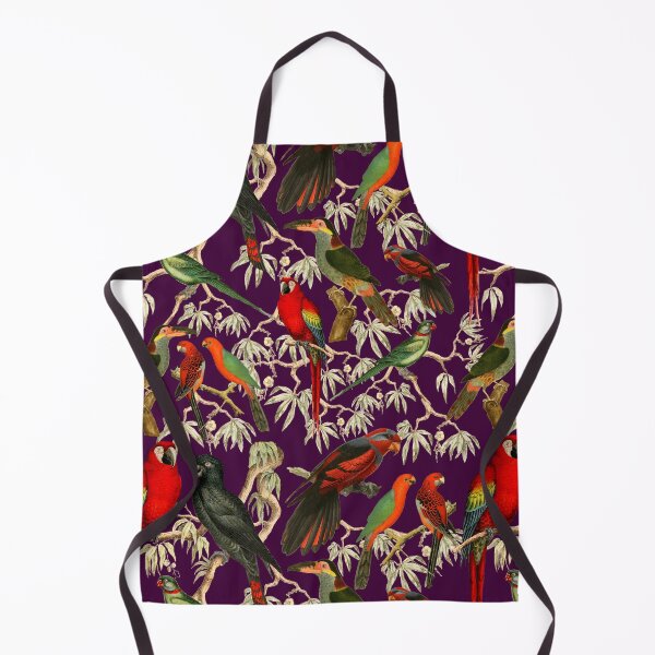 Item preview, Colorful Parrot and Tropical Bird Print - Purple designed and sold by CharlieCreates.