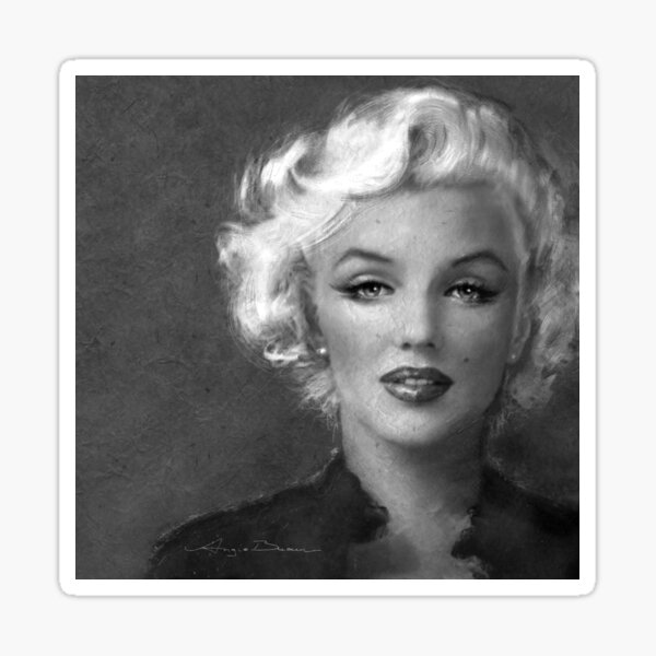 Marilyn Soft bw Sticker