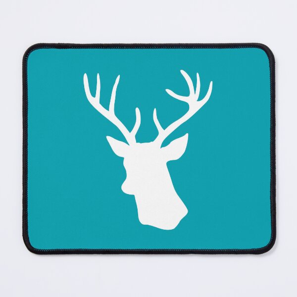 Item preview, Turquoise Deer Head Silhouette - Teal Reindeer Stag designed and sold by inspirationzgal.