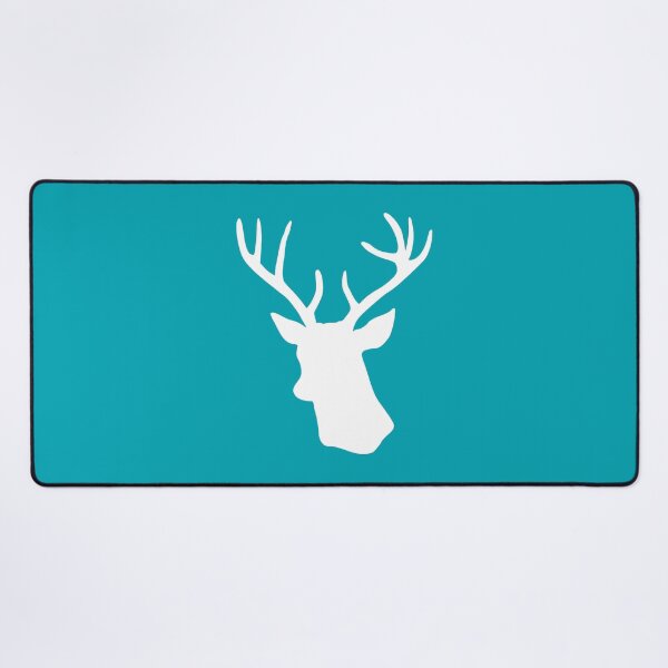 Item preview, Turquoise Deer Head Silhouette - Teal Reindeer Stag designed and sold by inspirationzgal.