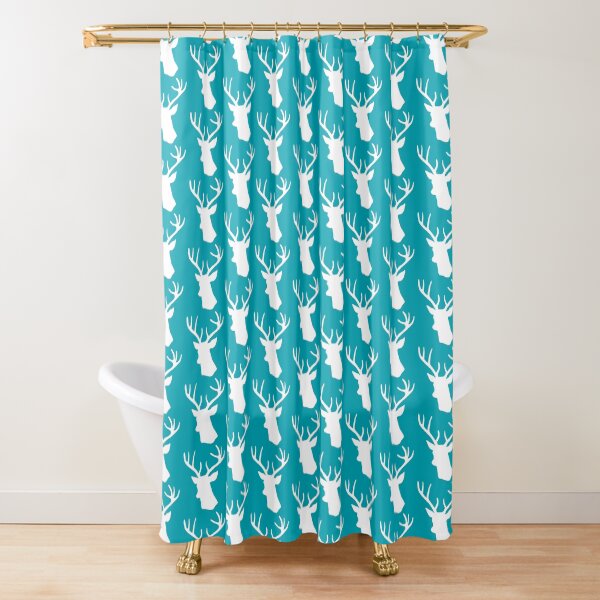 Item preview, Turquoise Deer Head Silhouette - Teal Reindeer Stag designed and sold by inspirationzgal.