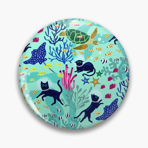 Item preview, Feline Seabed Exploration - Aqua designed and sold by TigaTiga.