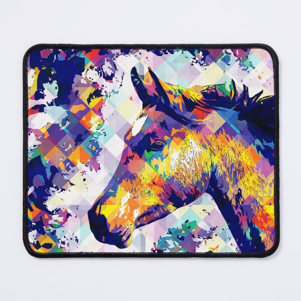 Artikelvorschau, Portrait of a thoroughbred horse - colorful pop art effect entworfen und verkauft von NickoPrints.