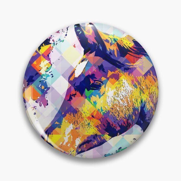 Artikelvorschau, Portrait of a thoroughbred horse - colorful pop art effect entworfen und verkauft von NickoPrints.