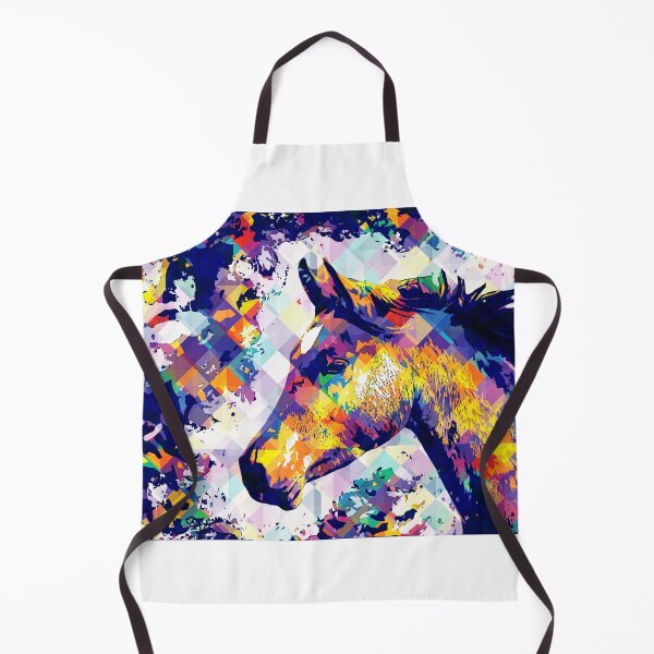 Artikelvorschau, Portrait of a thoroughbred horse - colorful pop art effect entworfen und verkauft von NickoPrints.