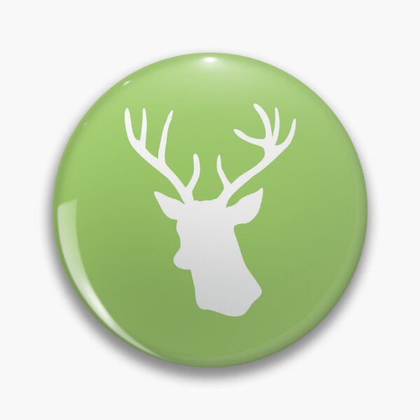 Item preview, Green Stag Deer Head Silhouette - Lime Reindeer designed and sold by inspirationzgal.