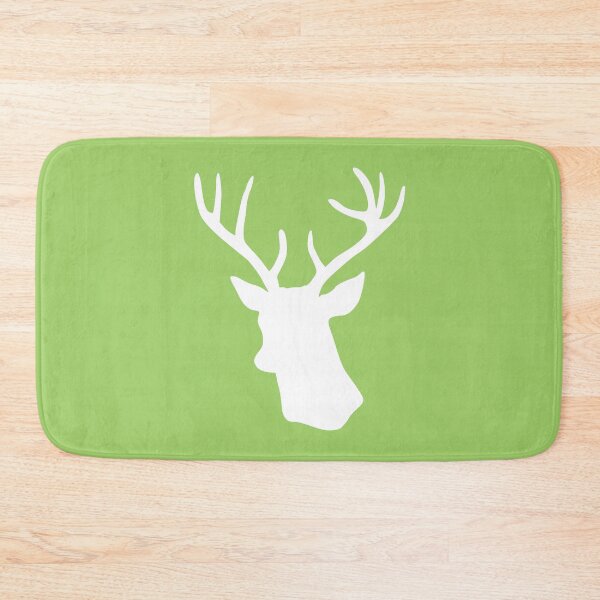 Item preview, Green Stag Deer Head Silhouette - Lime Reindeer designed and sold by inspirationzgal.