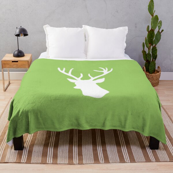 Item preview, Green Stag Deer Head Silhouette - Lime Reindeer designed and sold by inspirationzgal.