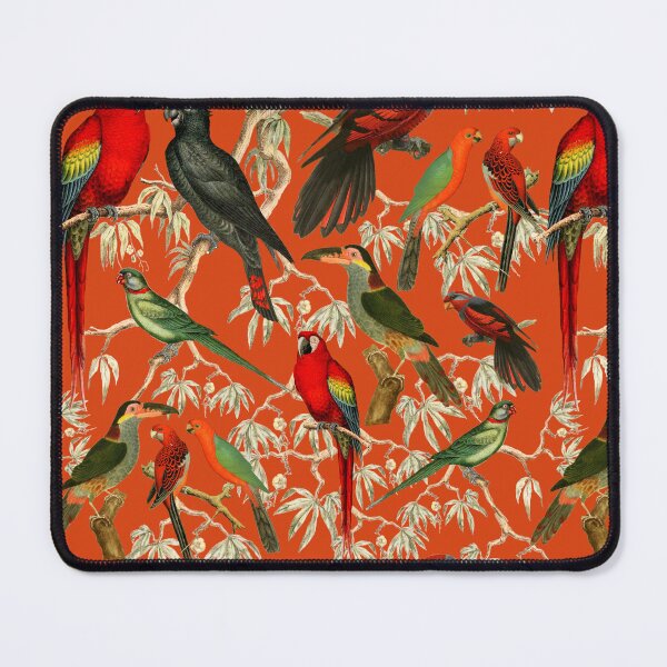 Item preview, Vibrant Bird Pattern for a Tropical-Inspired Look - Orange designed and sold by CharlieCreates.