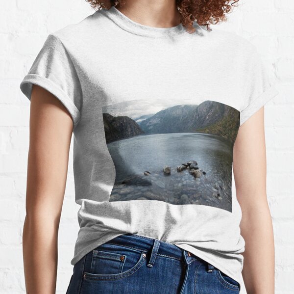 Lake in the evening in Norway, landscape Classic T-Shirt