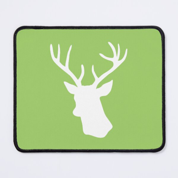 Item preview, Green Deer Head Silhouette - Lime Reindeer Stag designed and sold by inspirationzgal.