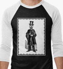 Skeleton Groom (Border) Men's Baseball ¾ T-Shirt