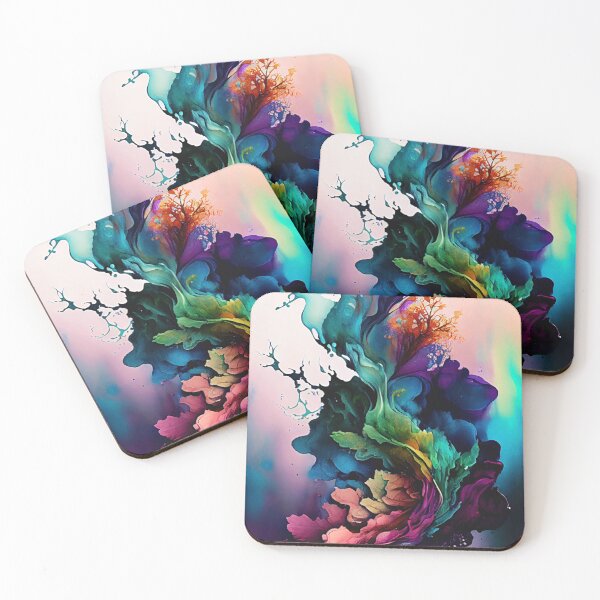 Item preview, Alcohol ink splash pastel colours  designed and sold by KammyArt.