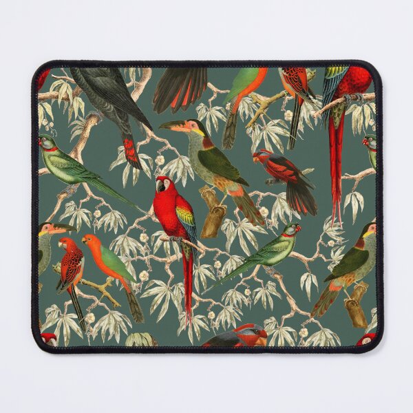 Item preview, Colorful Parrot and Tropical Bird Print - green designed and sold by CharlieCreates.