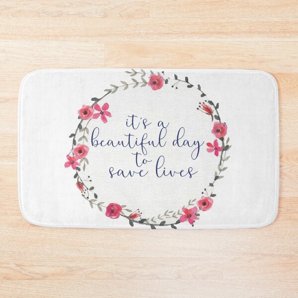 Item preview, Its a Beautiful Day to Save Lives Floral Wreath designed and sold by annmariestowe.