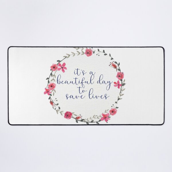 Item preview, Its a Beautiful Day to Save Lives Floral Wreath designed and sold by annmariestowe.