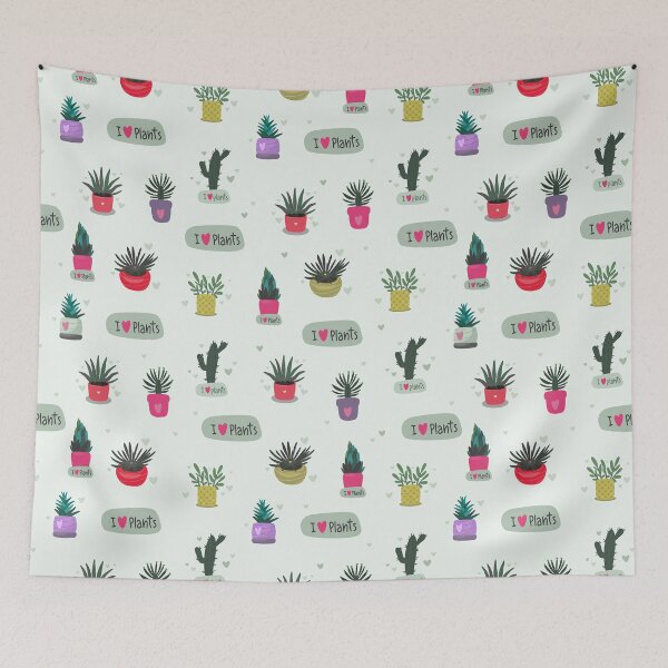 Item preview, Succulents and cacti. Plants. I love plants designed and sold by Nattalu.