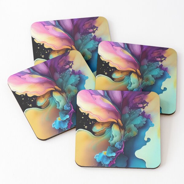 Item preview, Alcohol ink splash pastel colours  designed and sold by KammyArt.