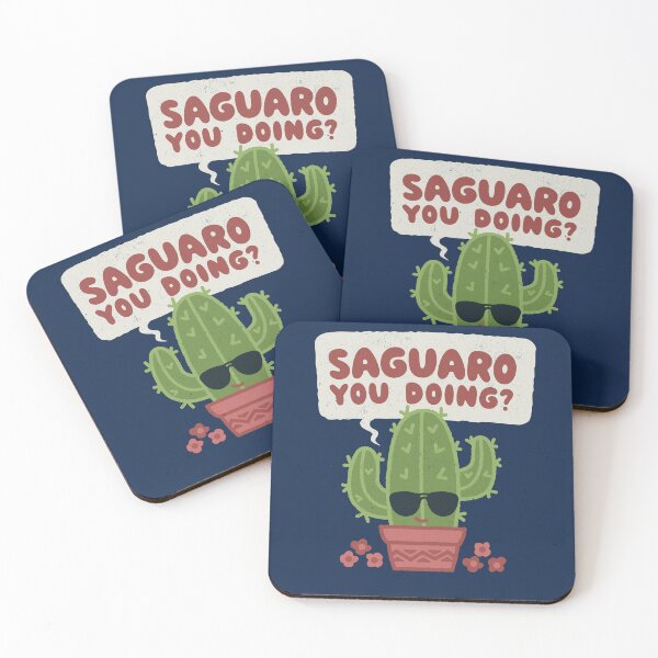 Item preview, Saguaro Cool Kawaii Cactus - How you doin? designed and sold by WeirdPunderful.