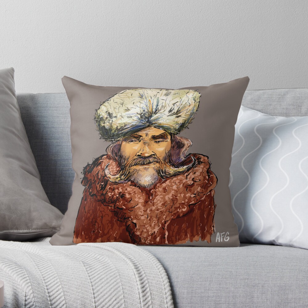 Mountain Man Throw Pillow